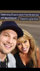 ❤.. celebrating 15 years cancer free with @Gavin DeGraw! The guy who  created the music that got me through the darkest ##hours and for singing  through the greatest ones! Music heals! Especially when ...