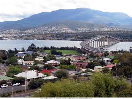 The Tasman Bridge Spanning The River Derwent With Mt Wellington In The Background Downtown Hobart Laid Out Under The Mountain Uniqu Tasmania Australia Hobart