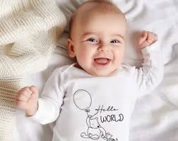 Hello World Cute Bear Onesie ®, I'm New Here Baby Outfit, Hello World  Shirt, Newborn Baby Girl Boy Clothes , Pregnancy Announcement Onesie®