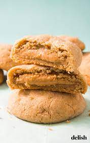 The Inside Of This Peanut Butter Stuffed Cookie Taste Just Like Reese S Recipe Peanut Butter Recipes Desserts Cookie Recipes