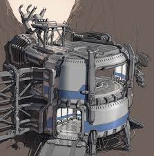 Toph Gorham Concept Art Environnement Station Spatiale Cyberpunk