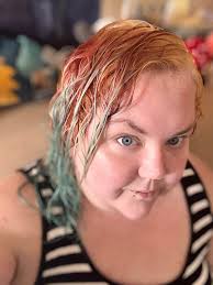 Bleach hair accident: Bomb pop hair color