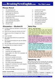 Find the latest world news headlines, international breaking news today from around the world. Breaking News English 2 Page Mini Lesson One Today