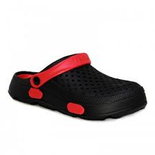 Gezer Eva Siyah Kirmizi Crocs Sabo Terlik Terlik Siyah Kirmizi