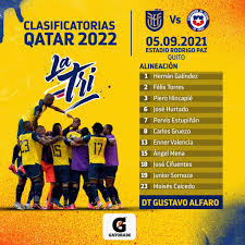 Ecuador are playing chile at the conmebol, preminiaries of world cup on september 5. J7wrn00sc80bym