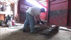 Rubber floor and stall mats for trailers. Replacing Stock Cattle Trailer Floor Youtube