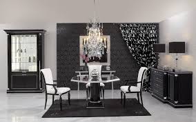 Table with dark green tablecloth, magazine, fresh lemons and plant in real photo of white dining. Classic Dining Table Piato Finkeldei