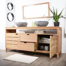 Meuble Sous Vasque En Teck 165 Cm Mobilier Salle De Bain Mobilier Salle De Bain Salle De Bain Teck Meuble Sous Vasque Bois