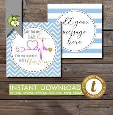 Care For One That S Love Care For Hundreds Thats Nursing Etsy Nurse Gifts Nurse Appreciation Week Gift Tags
