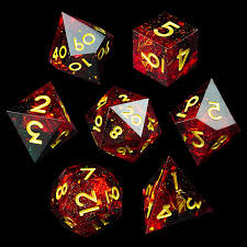 Are those dice metallic or just painted to look like it. Buy Dnd Dice Set Sharp Edge Dice Polyhedral Dice Set Inclusions For Tabletop Role Playing Game For Ttrpg Dungeons And Dragons Beautiful Inclusions For Aesthetic Conscious Tabletop Rpg Player Red Ruby Online