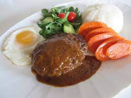 Steak tartare is a meat dish made from raw ground (minced) beef or horse meat. Hanbagu Steak ãƒãƒ³ãƒãƒ¼ã‚°ã‚¹ãƒ†ãƒ¼ã‚­ Hamburg Steak Fae S Twist Tango