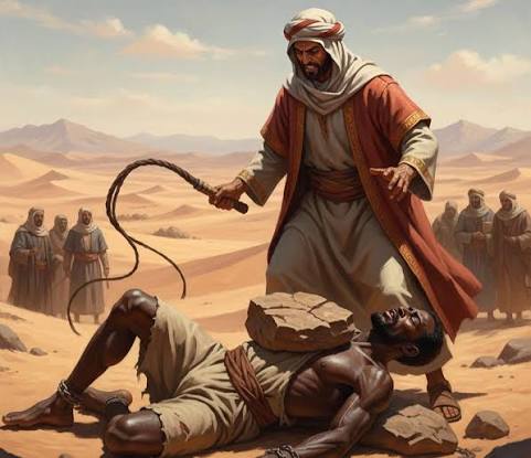بلال بن رباح… صرخة (أحد أحد) التي كسرت جبروت أمية بن خلف" كان #أمية_بن_خلف  من سادات قريش الطغاة المستكبرين المتسلطين الذين حاربوا دعوة النبي صلى الله  عليه وسلم في بدايتها وصدوا عنها