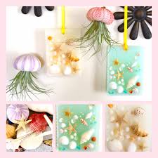 貝殻のアロマワックスサシェ aroma wax sachet w seashells candle making organic candles aroma candle