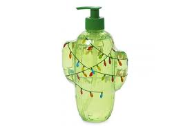 Black table pump liquid soap lotion dispenser for bathroom, kitchen, brass. Festive Cactus Simple Pleasures Luxury Scented Holiday Spirit Hand Soap Dispenser Classic Refillable Cactus Shaped Kiwi Lemon Scented Cleansing Hand Soap Pump For Bathroom Or Kitchen Counter Top Kogan Com