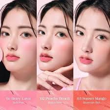 Barenbliss Moist Mochi Blush Harga Rp 88.000,- Disc 20% jadi Rp 70.400,-  Ready shade 01 Berry Lava 02 Peachy Beach 03 Sunset Mango Tersedia harga  grosir buat sobat ps yang mau buat