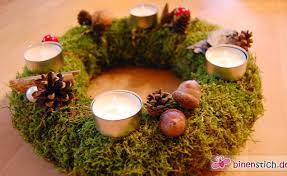 Adventskranz Aus Naturmaterialien Binenstich De Adventskranz Weihnachtsvorbereitungen Advent