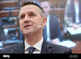 Eric Cunningham, Vice President, Electric Power Systems, Collins Aerospace,  speaks during a House Science, Space, and Technology Subcommittee