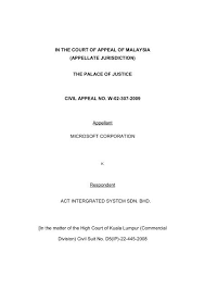 Malaysian court system the purpose of this is to provide a brief overview of the malaysian court system. In The Court Of Appeal Of Malaysia Appellate