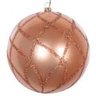 Candy Glitter Net Ball Ornament Color: Rose Gold, Size: 4.75" H x 4.75" W x 4.75" D, pack of 3