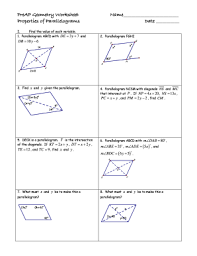 In the parallelogram given below, find ∠b, ∠c and ∠d. Properties Of Parallelograms Worksheet Doc Fill Online Printable Fillable Blank Pdffiller