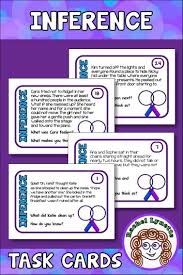 Another option is to use one card at a time with the entire class. Making Inferences Is A Challenging Skill For Many Students But This Task Card Set Makes Mastering Infer Inferencing Task Cards Inference Task Cards Task Cards