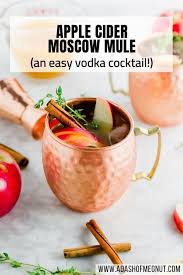 Apple Cider Moscow Mule An Easy Fall Vodka Cocktail Recipe In 2020 Apple Cider Moscow Mule Apple Cider Cocktail Cider Cocktails