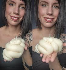 Handmade soy wax candles with unique designs