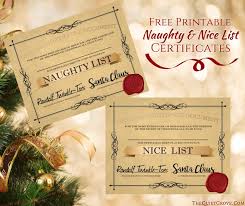 Santa certificate template barca fontanacountryinn com. Free Printable Naughty And Nice List Certificates The Quiet Grove
