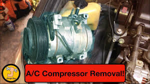 Also when im in park and car is running and hest is coming out my vents. Toyota Camry A C Compressor Removal Youtube