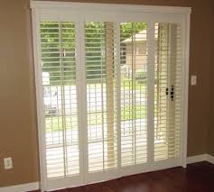 The bypass open louver system allows the louvers to remain open while sliding or stacking, maximizing the panoramic view. Shutters For Sliding Glass Doors Sunburst Shutters