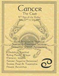 Cancer Zodiac Parchment Like Page For Book Of Shadows Altar 1 85 Zodiac Signs Cancer Astrology Cancer Cancer Zodiac