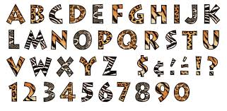 Animal Prints 4 Inch Venture Uppercase Ready Letters Print Fonts Lively Letters Lettering