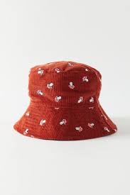Embroidered Corduroy Bucket Hat In 2021 Bucket Hat Hats Corduroy