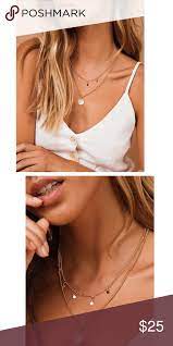 Princess Polly Gold Coin Layering Necklaces Layered Necklaces Urban Outfitters Jewelry Necklace Brands