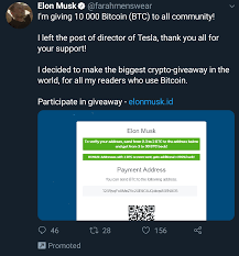 After a long and cryptic series of tweets on bitcoin (btc), spacex and tesla ceo elon musk elaborated his stance on cryptocurrencies in a jan. Spotted On Twitter A Completely Fake Elon Musk Account Giving Away Bitcoin Does Twitter Not Vet Sponsored Tweets Scams