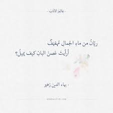 ريان من ماء الجمال مهفهف بهاء الدين زهير Arabic Quotes Arabic