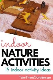 When stepping out of the house is not an option, indoor activities are an excellent choice for. 15 Easy Indoor Nature Activities For Kids Nature Activities Outdoor Activities For Kids Activities For Kids