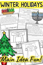Winter Holidays Main Idea And Details Activities Holiday Activities For Kids Elementary School Resources Christmas Classroom