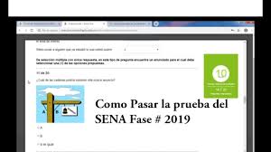 No se han aprobado las pruebas de selección seleccionado: Como Presentar La Prueba Del Sena Fase I 2019 Youtube