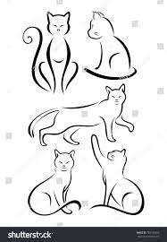 Download high quality cat silhouette clip art from our collection of 42,000,000 clip art graphics. Set Line Simple Cat Design Cat Silhouette Tattoos Cat Tattoo Designs Cat Tattoo Simple