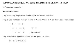Tartaglia's cubic formula is workable if your example has been chosen carefully to have linear factors in the first place. How To Create A Function To Find The Roots Of Cubic Equations In Excel Quora
