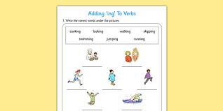 Adverb worksheet for grade 9. Activity On Verbs With Ing Primary Resource English