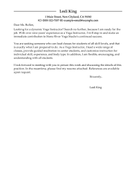 Leading Professional Yoga Instructor Cover Letter Examples Resources Myperfectresume