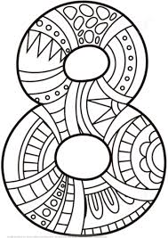 Number 8 Zentangle Coloring Page Free Printable Coloring Pages Coloring Pages Zentangle Printable Coloring