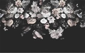 Black And White Floral Mural Wallpaper Pin On Laptop Wallpapers