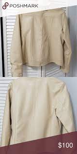 Beigh Leather Jacket Hardly Used Excellent Condi Clothes Design Fashion Design Fashion