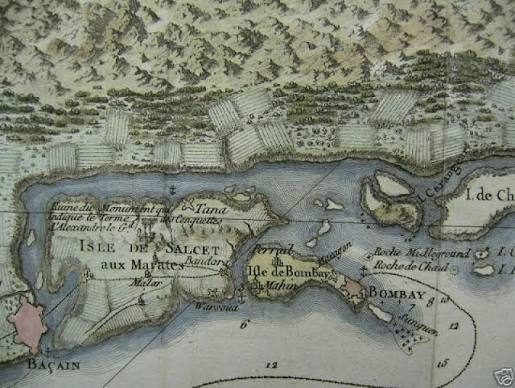 Bombay Photo Images[ Mumbai]: SOME MAPS OF BOMBAY -BEFORE BOMBAY CITY WAS MADE 1588 AND AFTER