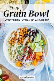 Easy Grain Bowl A Couple Cooks Recipe Vegetarian Recipes Dinner Healthy Grain Bowl Recipe Vegetarian Recipes Healthy