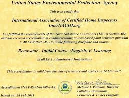 How can i produce compatible and qualitative products with the help of iso certification? U S Epa Certifies Internachi As A Lead Safe Certified Rrp Training Provider