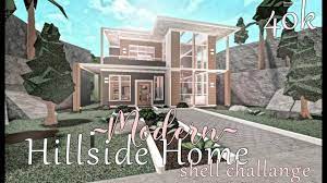 Bloxburg Modern Hillside Home 40k Challenge W Elizibis And Ayreeb Youtube